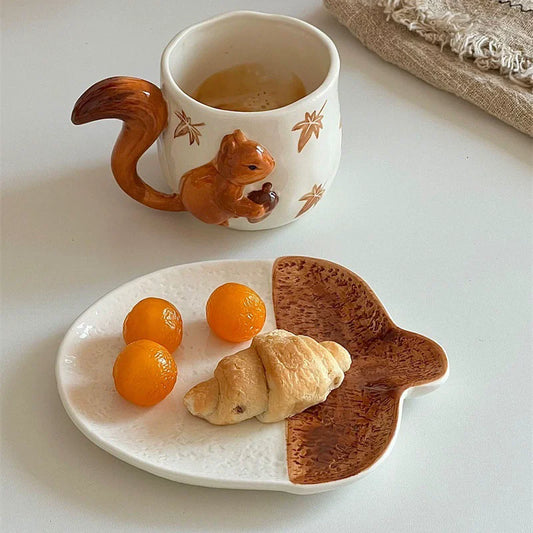 Squirrel Ceramic Cup & Saucer