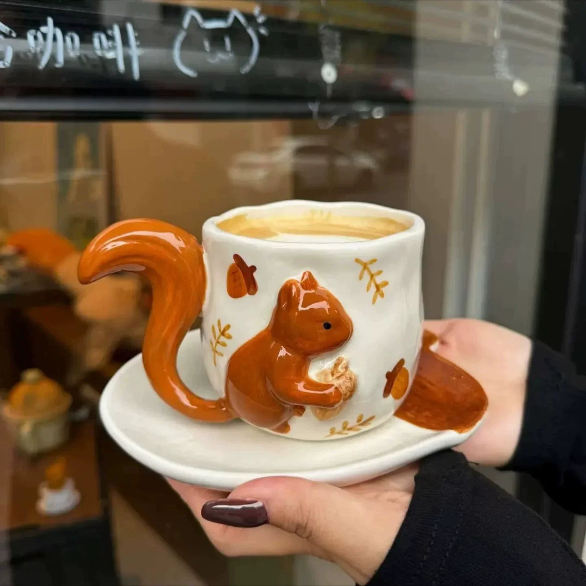 Squirrel Ceramic Cup & Saucer