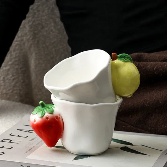 Fruit-Handle Ceramic Coffee Mug