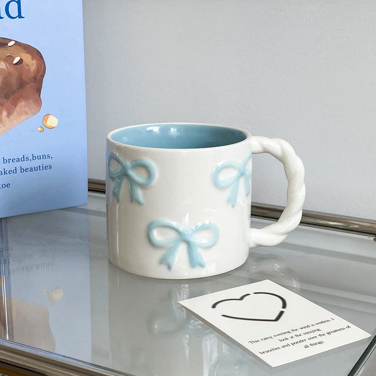 Twisted-Handle Bow Ceramic Mug