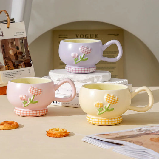 Tulip Relief Ceramic Mug