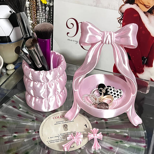 3D Printed Jewelry Tray Princess Dress Shape Makeup Brush Holder Jewelry Display Case Watches/Keys Storage Box Birthday Gifts