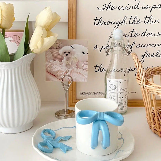 Bow Ceramic Cup & Plate