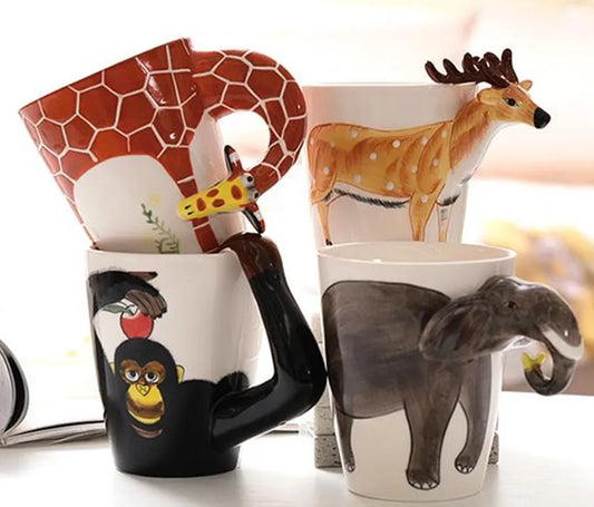 3D Hand-Painted Animal Mug