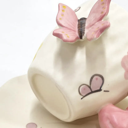 Bowknot Ceramic Cup & Saucer