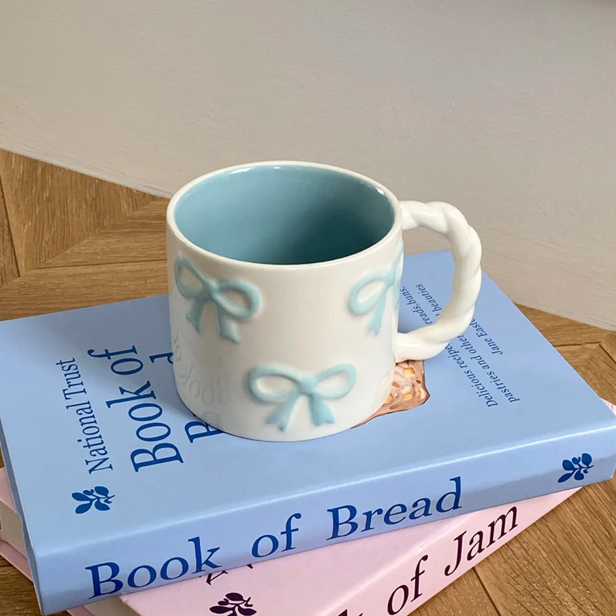 Twisted-Handle Bow Ceramic Mug