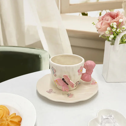 Bowknot Ceramic Cup & Saucer