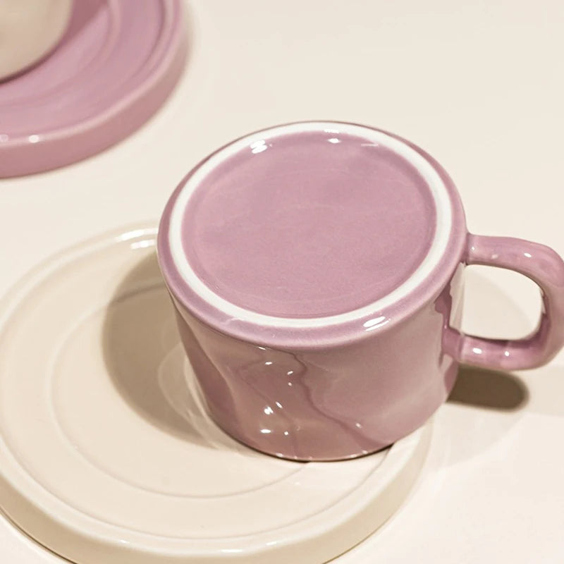 Colorful Ceramic Cup & Saucer