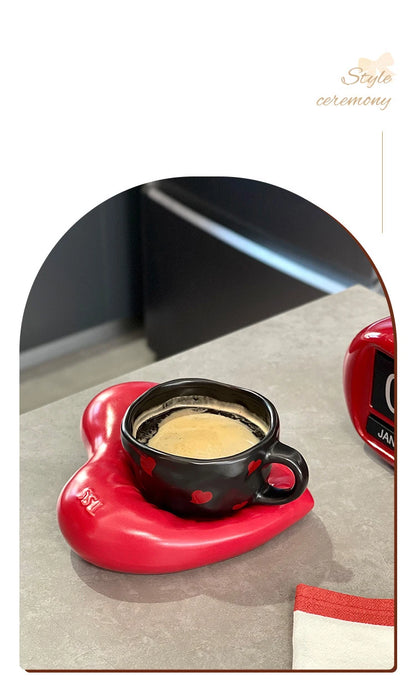 Heart Porcelain Cup & Saucer