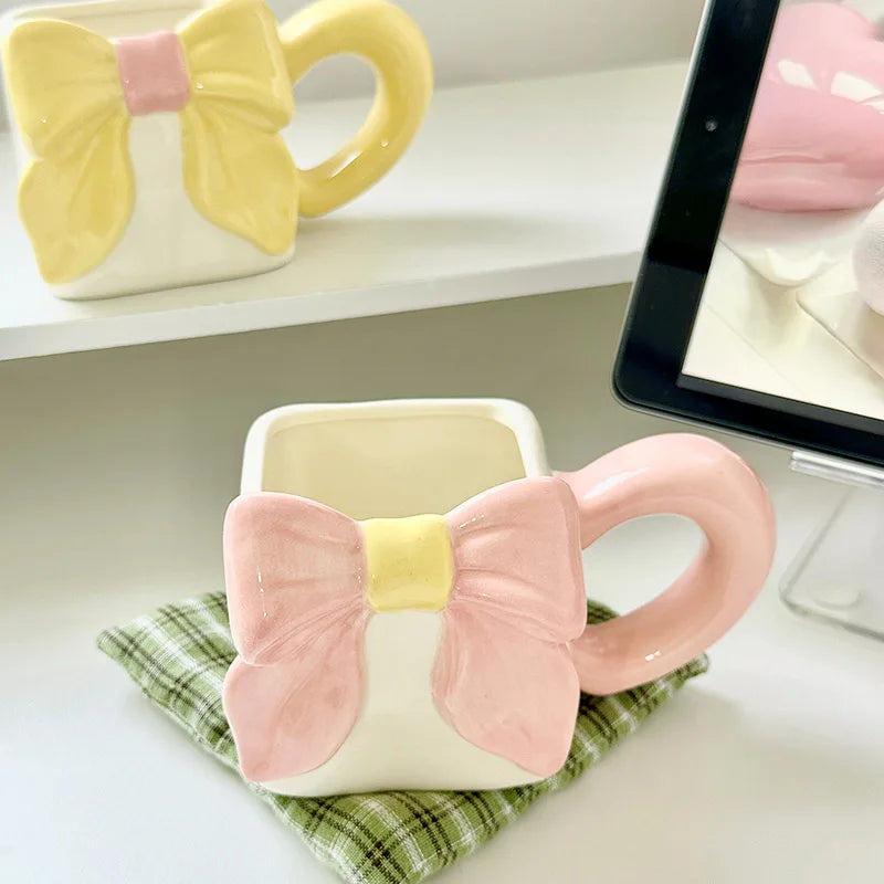 Butterfly Bow Ceramic Coffee Mug