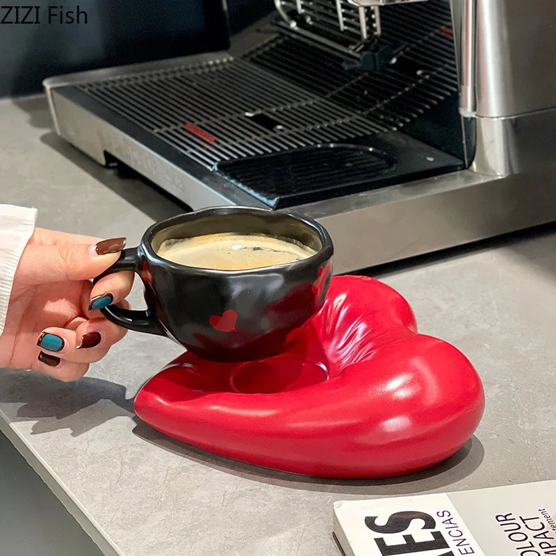 Heart Porcelain Cup & Saucer