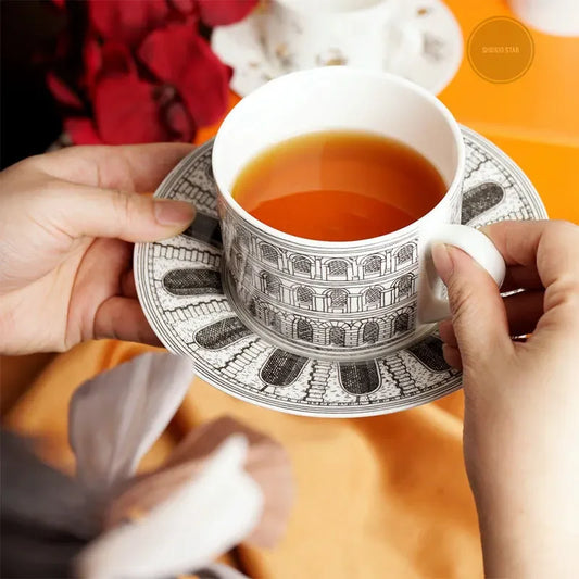 Gold Plated Animal Bone China Teacup