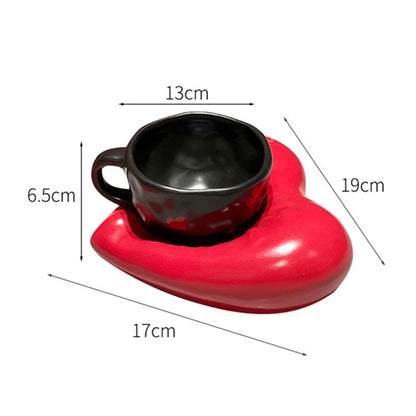 Heart Porcelain Cup & Saucer