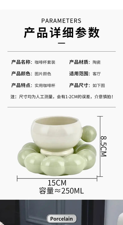 Bow Coffee Cup & Flower Saucer