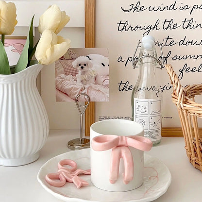 Bow Ceramic Cup & Plate