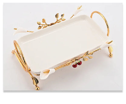 Decorative Metal Fruit & Dessert Serving Stand