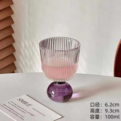 Cute Ball Base Glass Creative Mid-Century Whiskey Cup Baijiu Cup Tea Drinking Cup Juice Cup