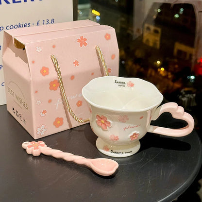 Sakura Flower Ceramic Coffee Cup