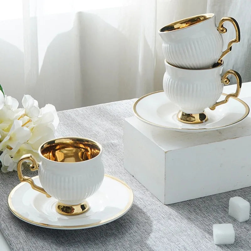 European Ceramic Espresso Cup Set – 90ml