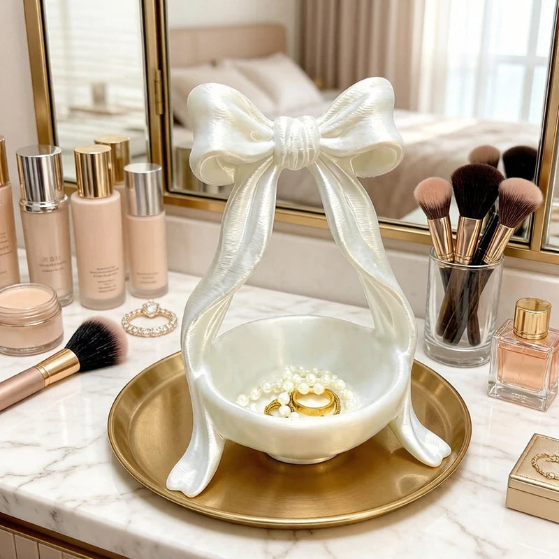 3D Printed Jewelry Tray Princess Dress Shape Makeup Brush Holder Jewelry Display Case Watches/Keys Storage Box Birthday Gifts