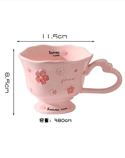 Sakura Flower Ceramic Coffee Cup