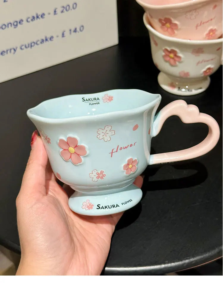 Sakura Flower Ceramic Coffee Cup