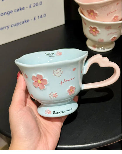 Sakura Flower Ceramic Coffee Cup
