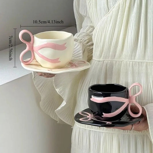 Bow Ribbon Mug & Saucer