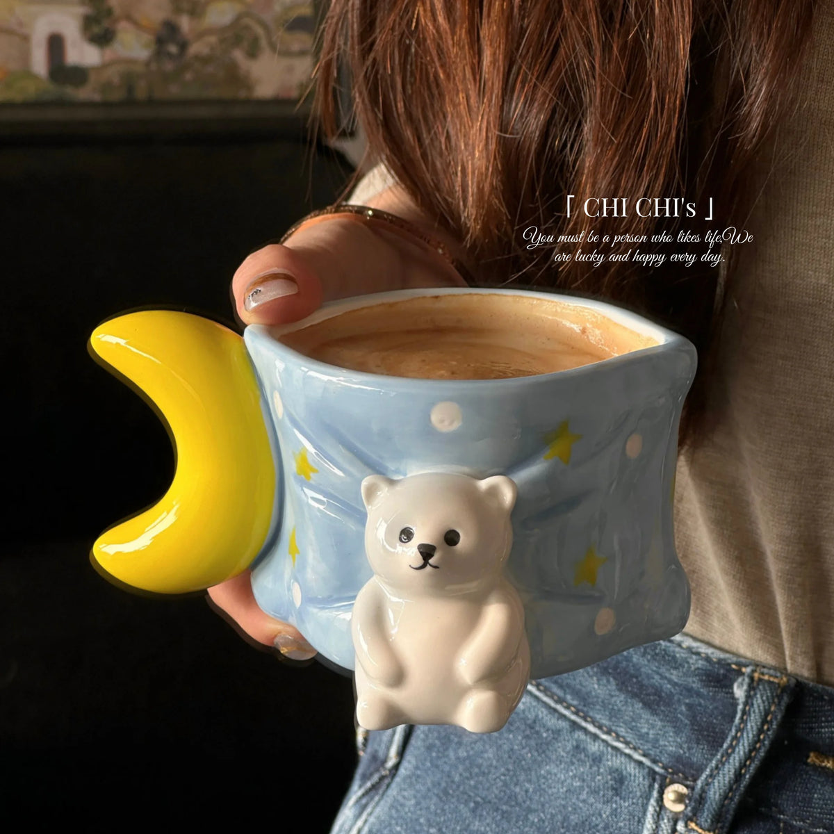 Bear & Moon Ceramic Mug