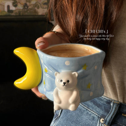 Bear & Moon Ceramic Mug