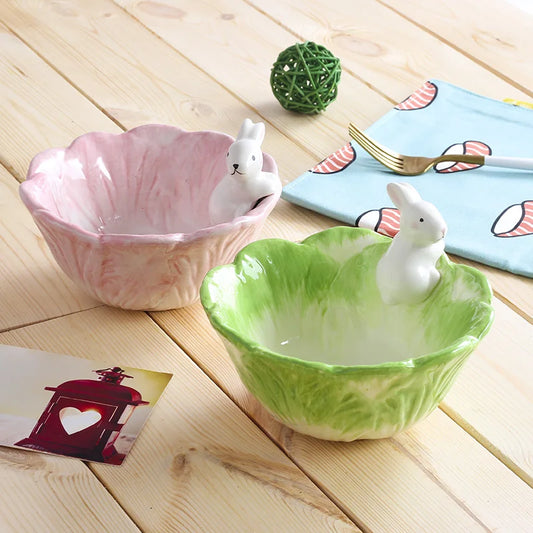 Cartoon Rabbit Ceramic Bowl
