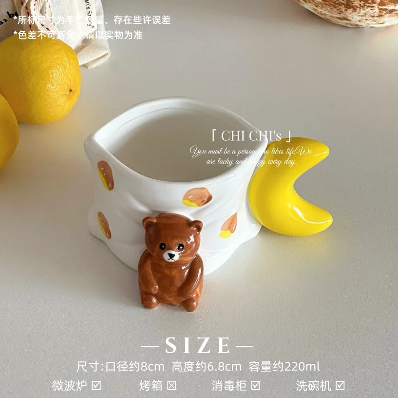 Bear & Moon Ceramic Mug