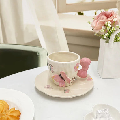 Bowknot Ceramic Cup & Saucer