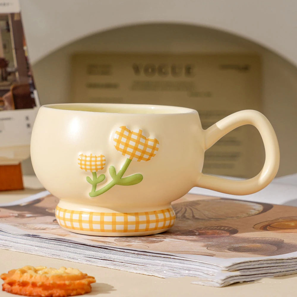 Tulip Relief Ceramic Mug