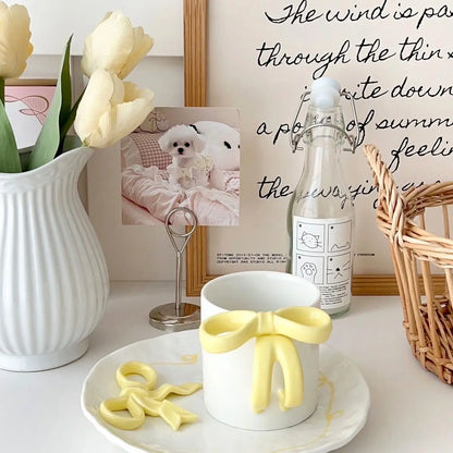 Bow Ceramic Cup & Plate