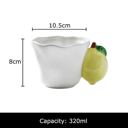 Fruit-Handle Ceramic Coffee Mug