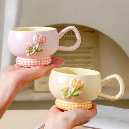 Tulip Relief Ceramic Mug