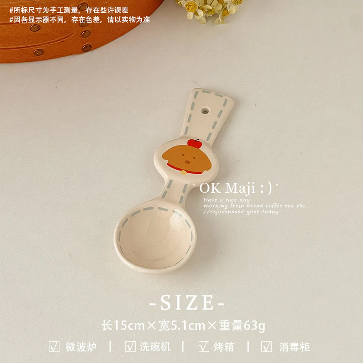 Ceramic Yogurt Bowl with Spoon Fruit Oatmeal Breakfast Bowl Rice Bowl Tableware