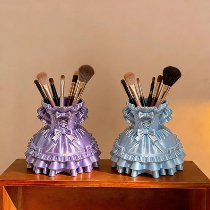 3D Printed Jewelry Tray Princess Dress Shape Makeup Brush Holder Jewelry Display Case Watches/Keys Storage Box Birthday Gifts