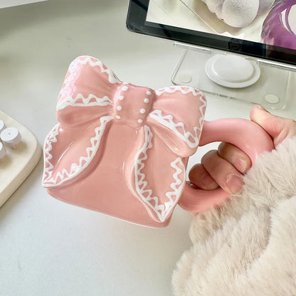 Butterfly Bow Ceramic Coffee Mug