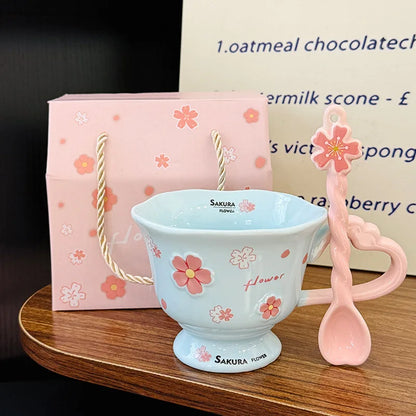 Sakura Flower Ceramic Coffee Cup