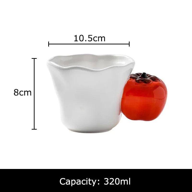 Fruit-Handle Ceramic Coffee Mug