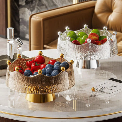 Golden Fruit Bowl & Decorative Serving Set
