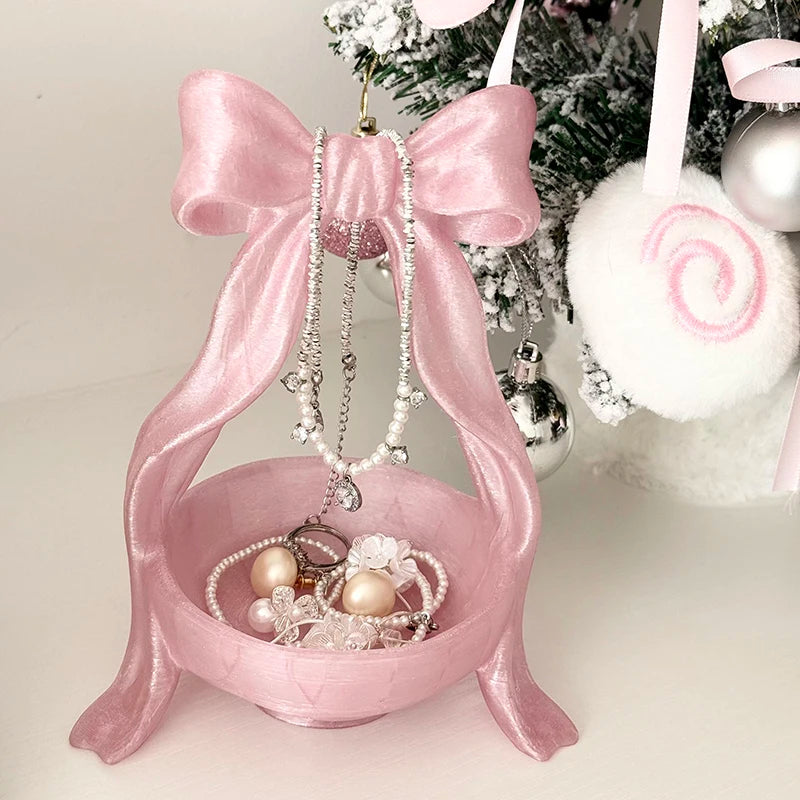 3D Printed Jewelry Tray Princess Dress Shape Makeup Brush Holder Jewelry Display Case Watches/Keys Storage Box Birthday Gifts