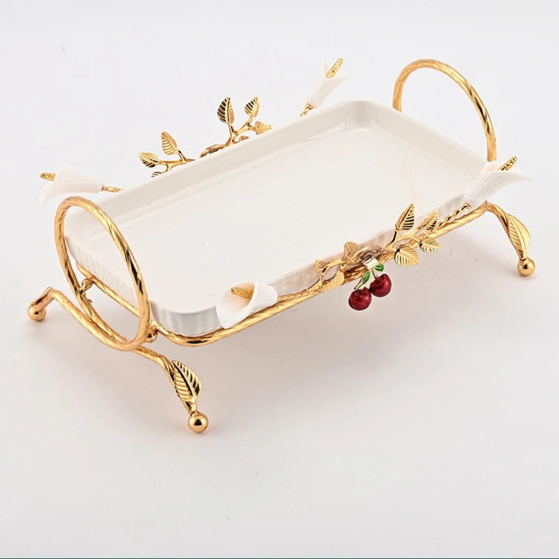 Decorative Metal Fruit & Dessert Serving Stand