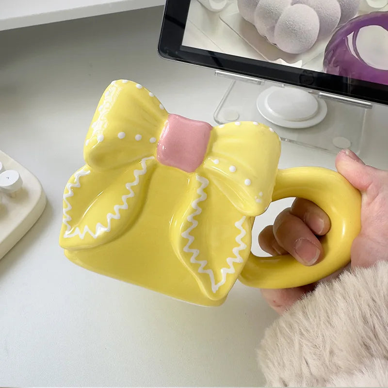 Butterfly Bow Ceramic Coffee Mug