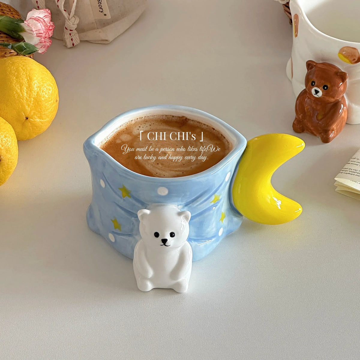 Bear & Moon Ceramic Mug