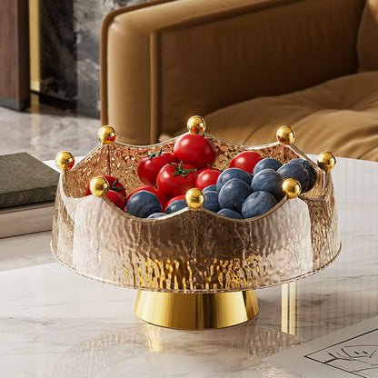 Golden Fruit Bowl & Decorative Serving Set