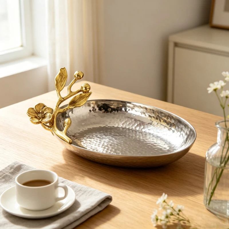 Minimalist Metal Snack & Serving Tray