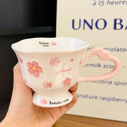 Sakura Flower Ceramic Coffee Cup
